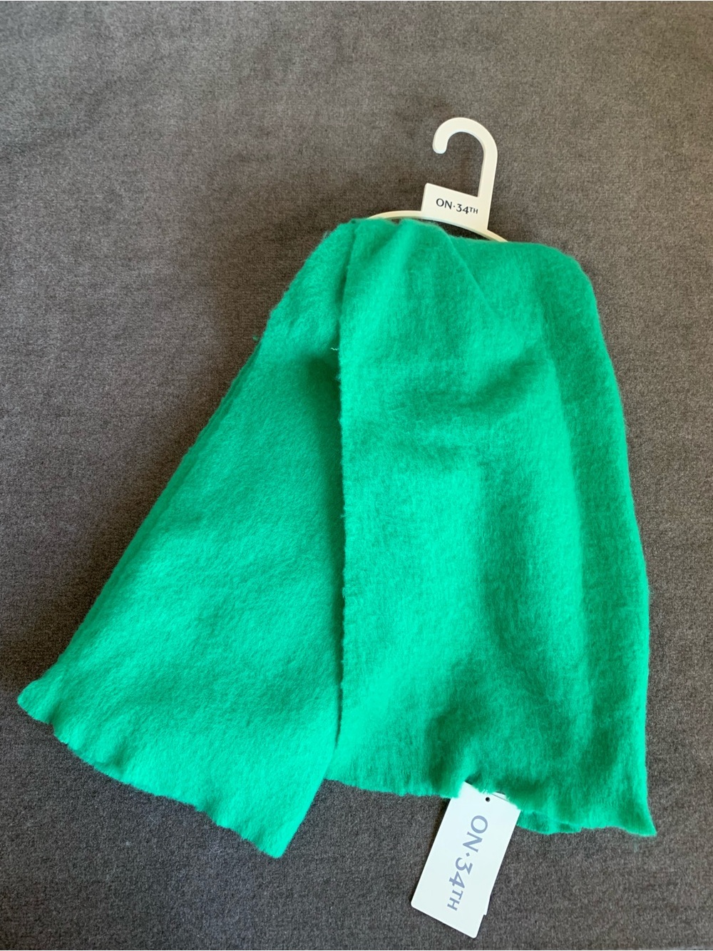 On 34th Women's Brushed Scarf Solid Blanket Wrap Green 75" x 15.5" inches